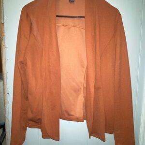 SHEIN Rust Open Front Blazer